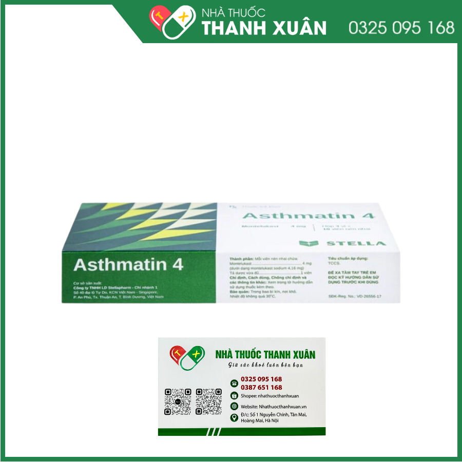 Asthmatin 4 phòng và điều trị hen suyễn